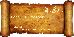 Morelli Csombor névjegykártya